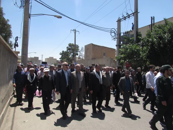 شرکت مسئولین دانشگاه فرهنگیان استان البرز در راهپیمایی روز جهانی قدس 4