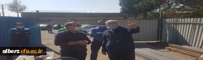 بازدید معاونت محترم اداره کل نوسازی استان از روند ساخت پروژه ساختمان اداری -آموزشی پردیس حکیم فردوسی البرز
