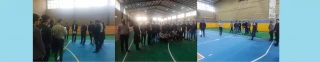 پایان یافتن عملیات بهسازی و بازسازی سالن ورزشی با حضور دکتر قبادیان  و دانشجویان