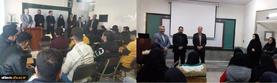 بازدید رئیس محترم دانشگاه از کلاس های پردیس حکیم فردوسی و پردیس امیرکبیر (خواهران) به مناسبت روز دانشجو 2