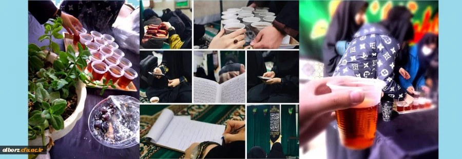 به مناسبت ایام فاطمیه  مراسم سوگواری با حضور پرشور دانشجو معلمان در محوطه پردیس برگزار گردید .  2