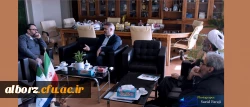 جلسه ای فی مابین دکتر قبادیان رئیس محترم دانشگاه فرهنگیان استان البرز  و دکتر حسن بیگی رئیس محترم دانشگاه خوارزمی البرز و معاونین ایشان 2